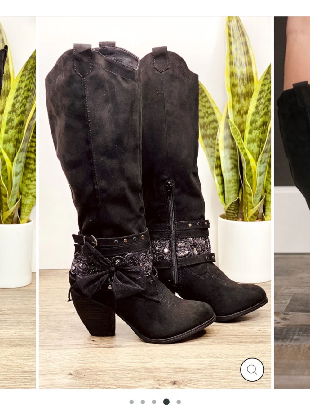Not Rated Dark Brown Boots With 3in Heel